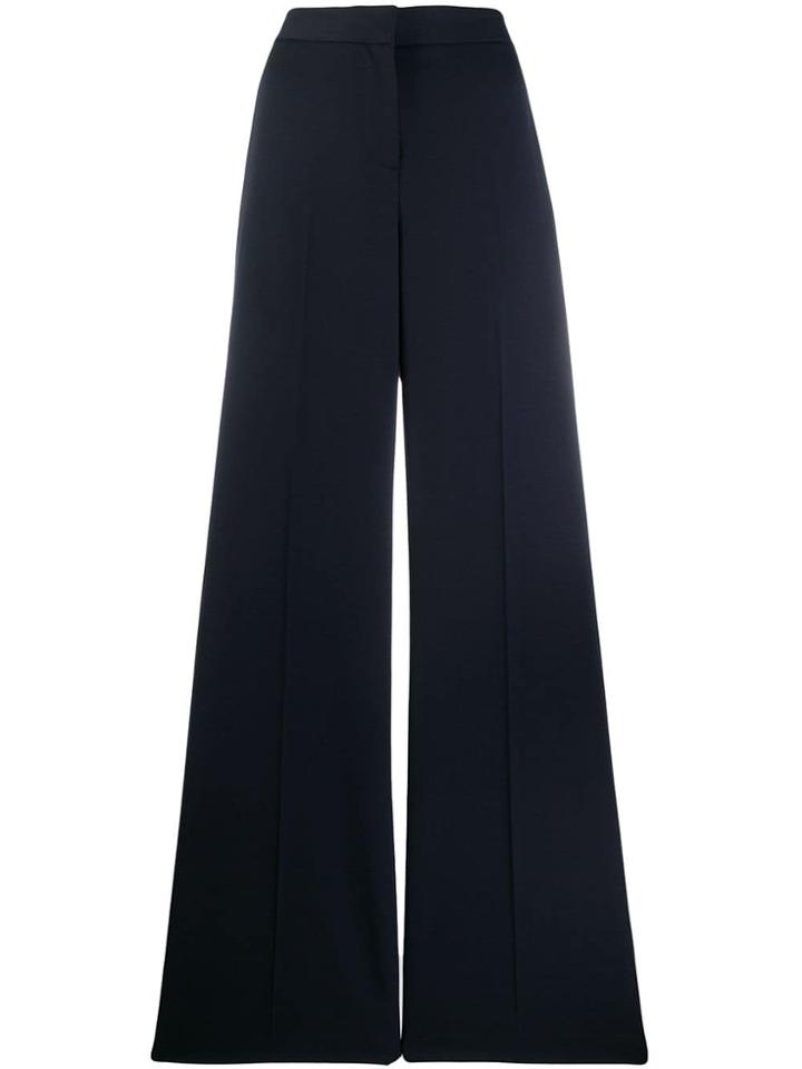 Alexander Mcqueen Wide Leg Tuxedo Trousers - Blue