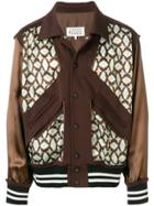 Maison Margiela Embroidered Bomber Jacket - Brown