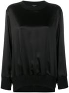 Antonelli Ribbed Hem Sweatshirt - Black