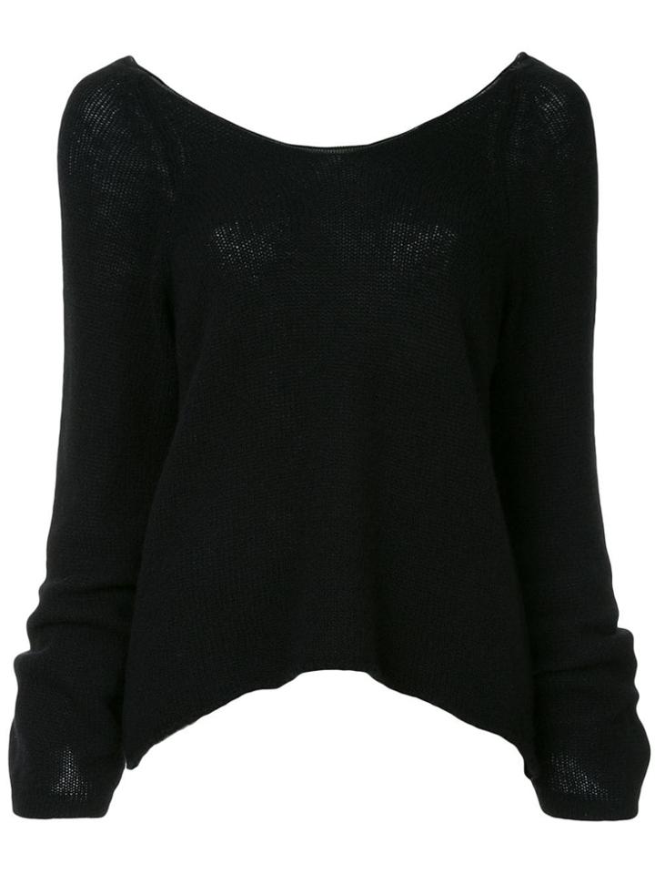 Forte Forte Zipper Neck Knit Sweater - Black