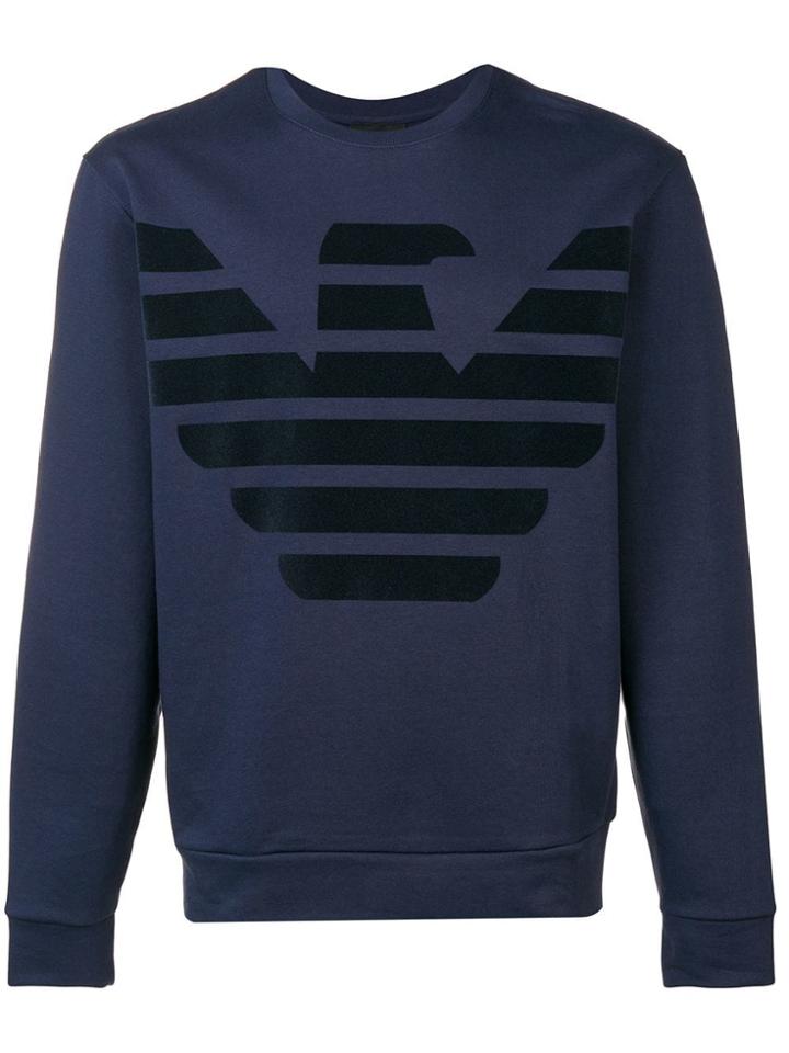 Emporio Armani Logo Jumper - Blue
