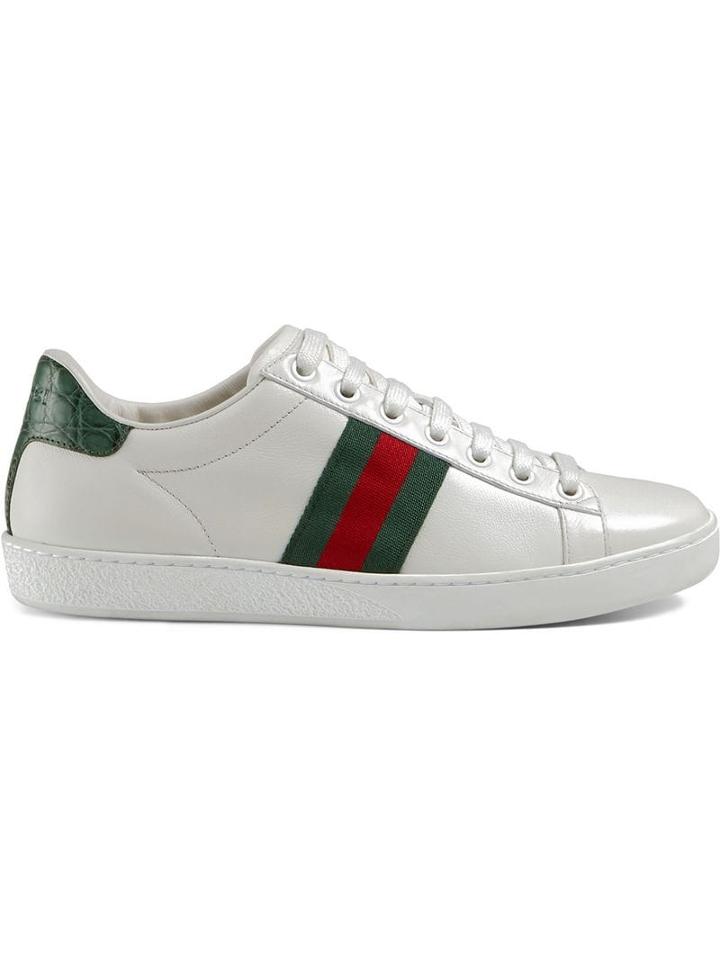 Gucci White Ace Leather Sneakers