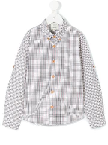Carrèment Beau - Checked Button Down Shirt - Kids - Cotton - 2 Yrs, Brown