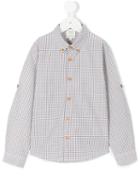 Carrèment Beau - Checked Button Down Shirt - Kids - Cotton - 2 Yrs, Brown