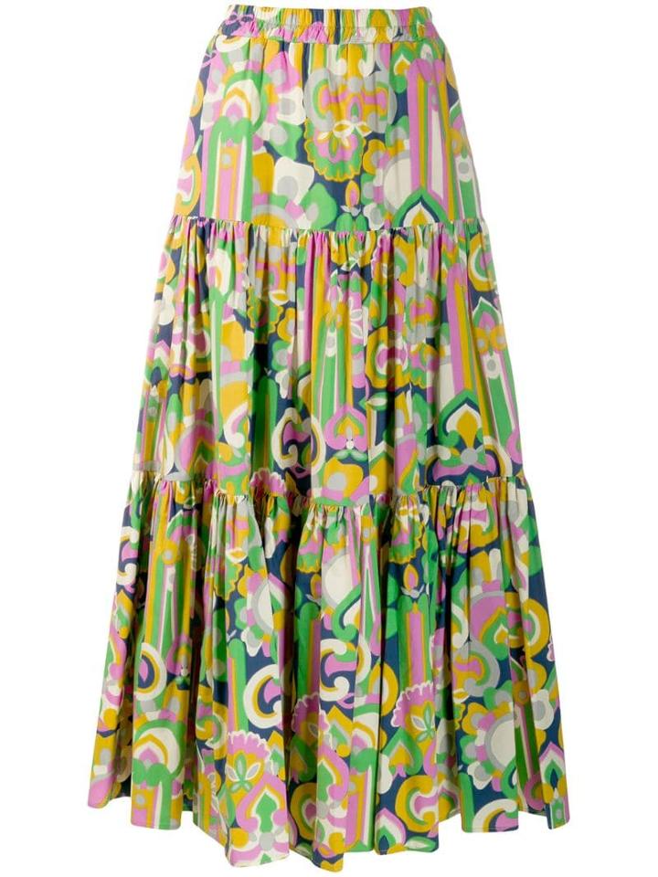 La Doublej X Mantero Tiered Skirt - Pink