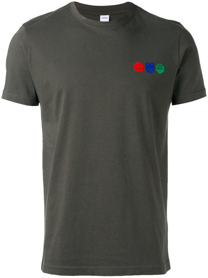 Aspesi Logo Print T-shirt, Men's, Size: Xl, Green, Cotton