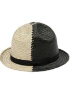 Ca4la Bicolour Hat, Men's, Black, Straw
