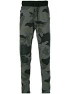 Rh45 Camouflage Print Track Pants - Black