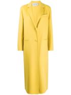 Valentino Single Breasted Overcoat - Yellow