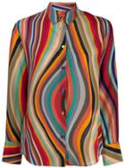 Ps Paul Smith Wave Pattern Shirt - Red