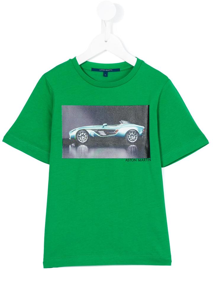 Aston Martin Kids - Photographic Print T-shirt - Kids - Cotton - 12 Yrs, Green