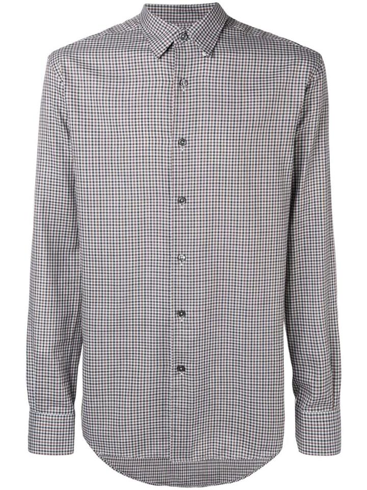Ermenegildo Zegna Micro-checked Shirt - Brown