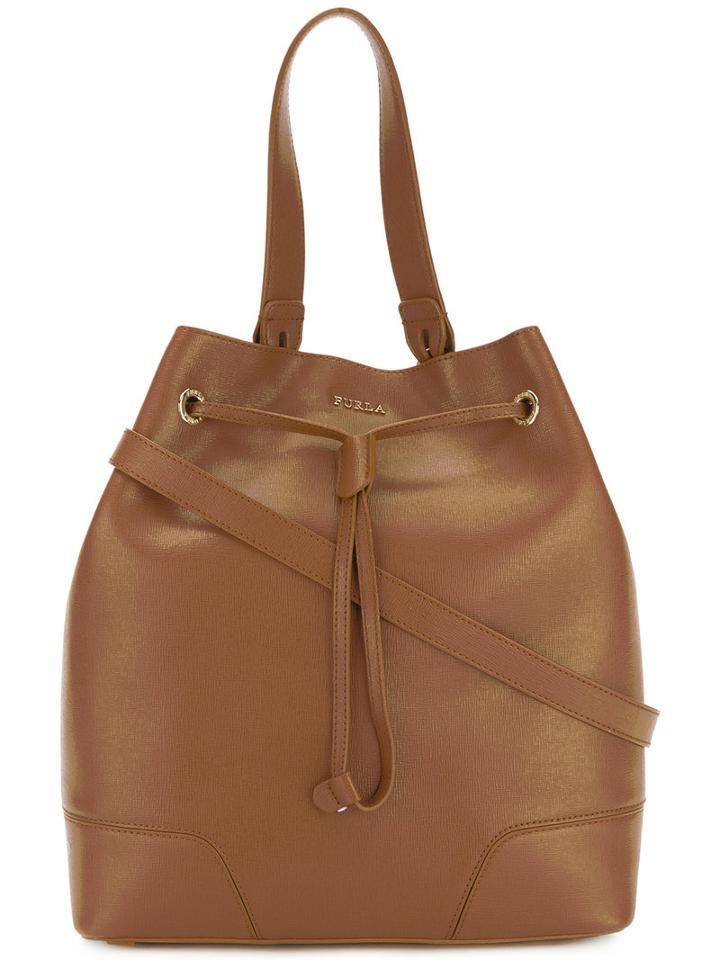 Furla - Small Bucket Tote - Women - Leather - One Size, Brown, Leather