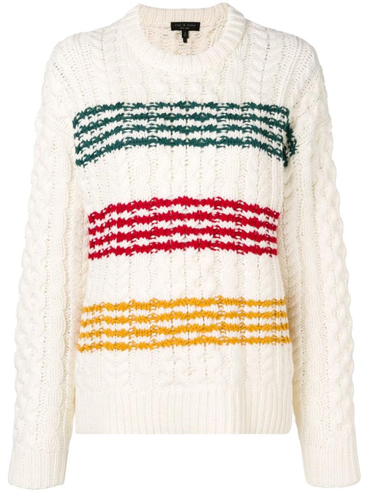 Rag & Bone Mindy Striped Jumper - White