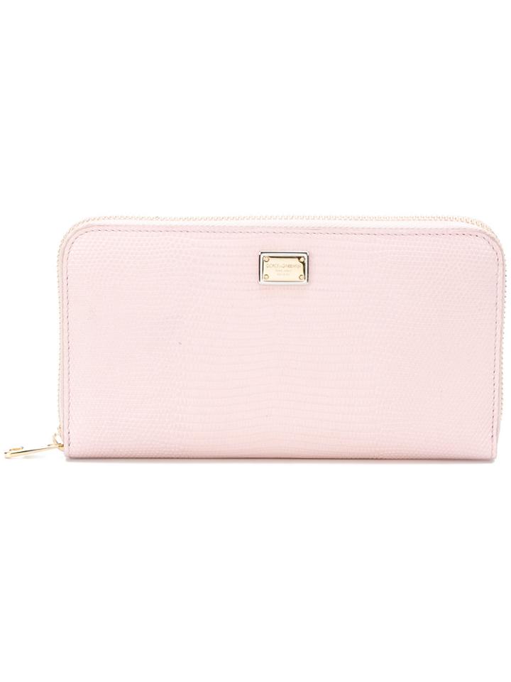 Dolce & Gabbana Dauphine Zip-around Wallet - Pink & Purple