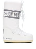 Moon Boot Logo Print Snow Boots - White