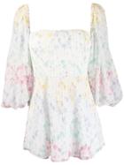 Wandering Floral Print Mini Dress - White