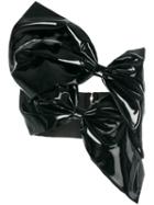 Seen? - Latex Bow Effect Top - Women - Silk/polyamide/polyester/latex - S, Black, Silk/polyamide/polyester/latex