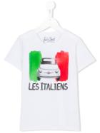 Mc2 Saint Barth Kids Les Italiens Print T-shirt, Toddler Boy's, Size: 4 Yrs, White
