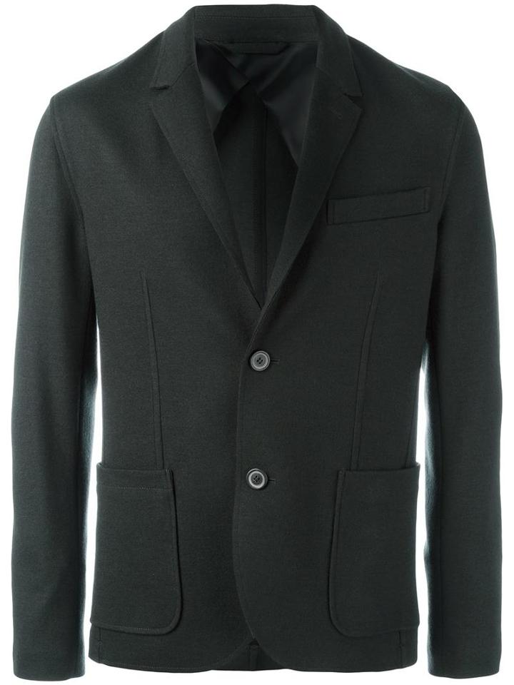 Lanvin Classic Blazer, Men's, Size: 52, Green, Polyamide/spandex/elastane/viscose/virgin Wool