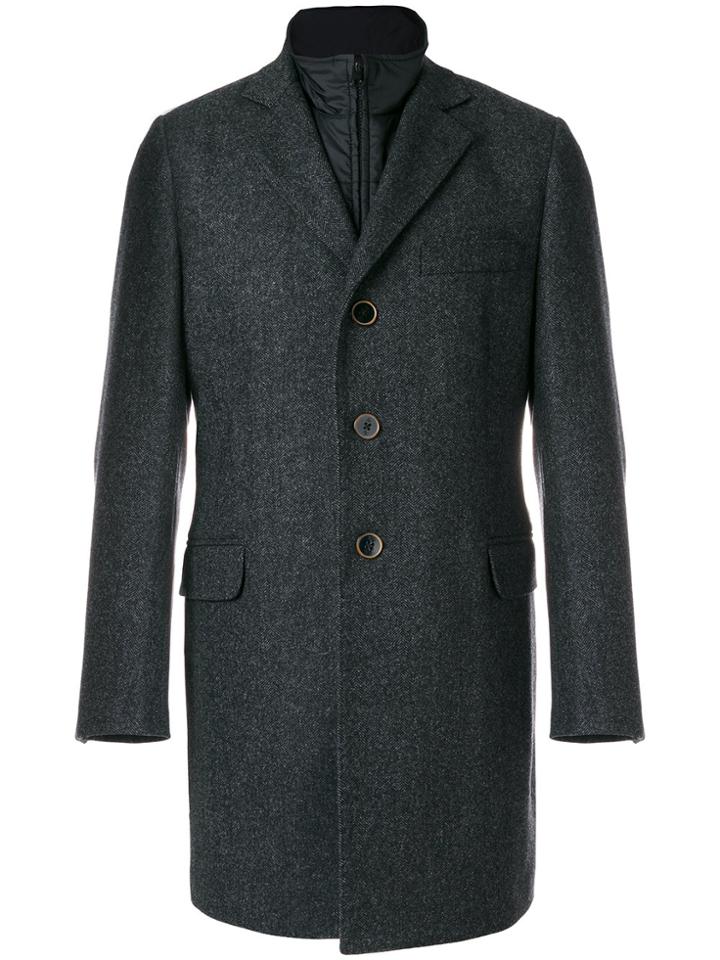 Fay Single Breasted Coat - Grey