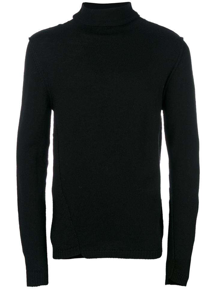 Isabel Benenato Knit Turtle Neck Jumper - Black