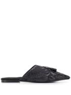 Antik Batik Puppa Bead Embroidery Mules - Black