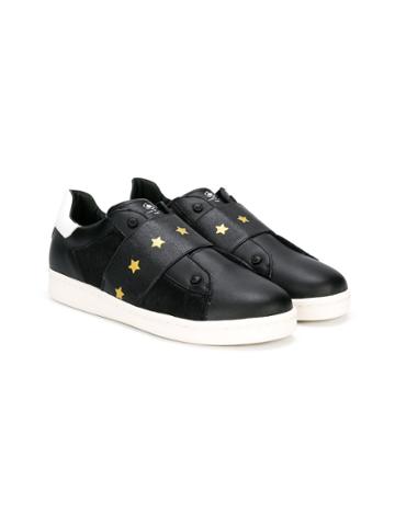 Moa Kids Star Detailing Slip-on Sneakers - Black
