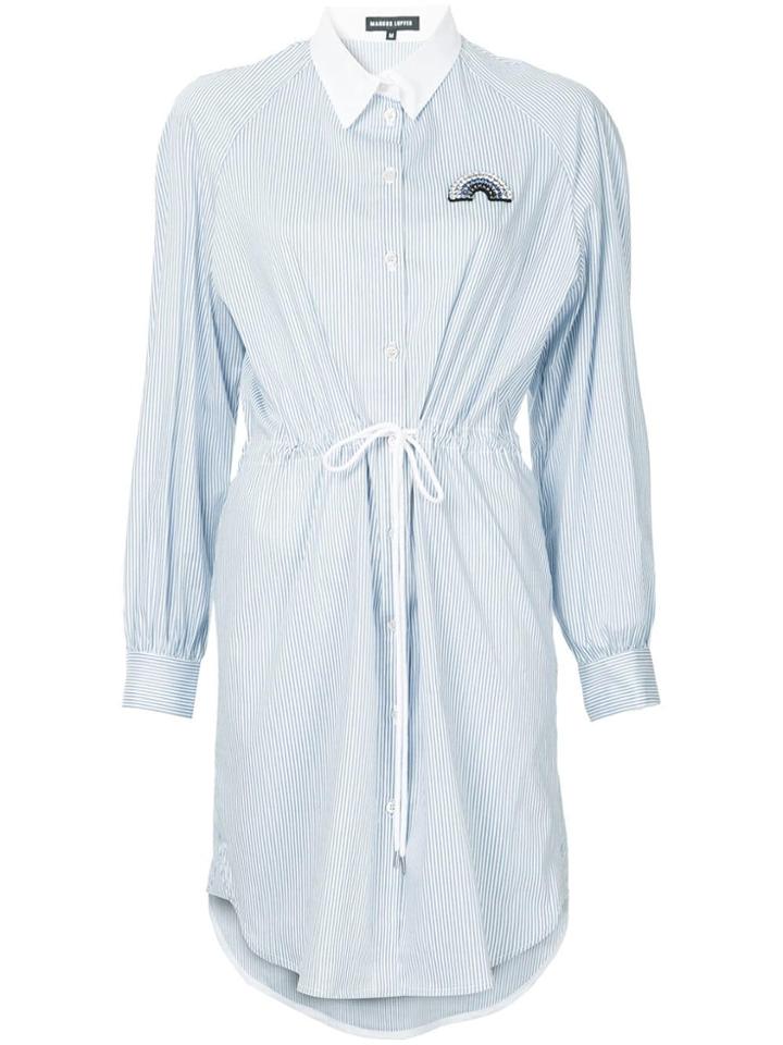 Markus Lupfer Striped Shirt Dress - Blue