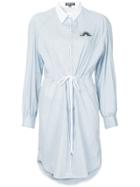 Markus Lupfer Striped Shirt Dress - Blue