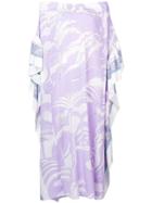 Emilio Pucci La Villa Print Belted Silk Kaftan Dress - White