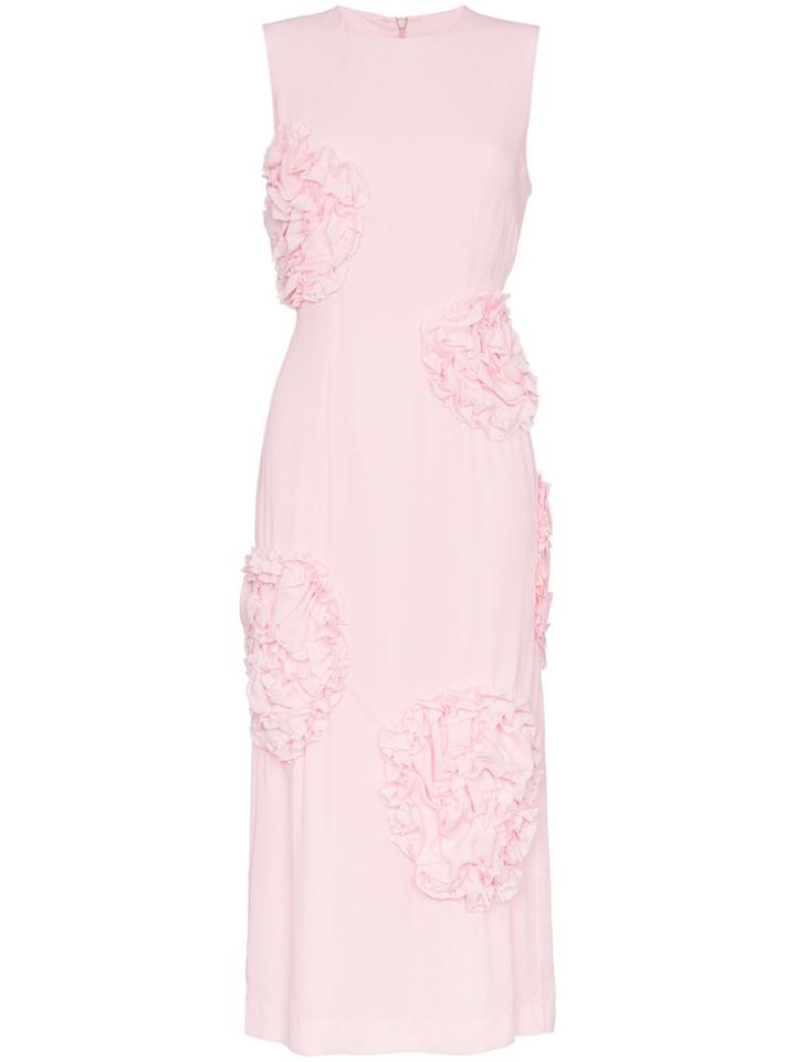 Simone Rocha Sleeveless Rose Embellished Dress - Pink