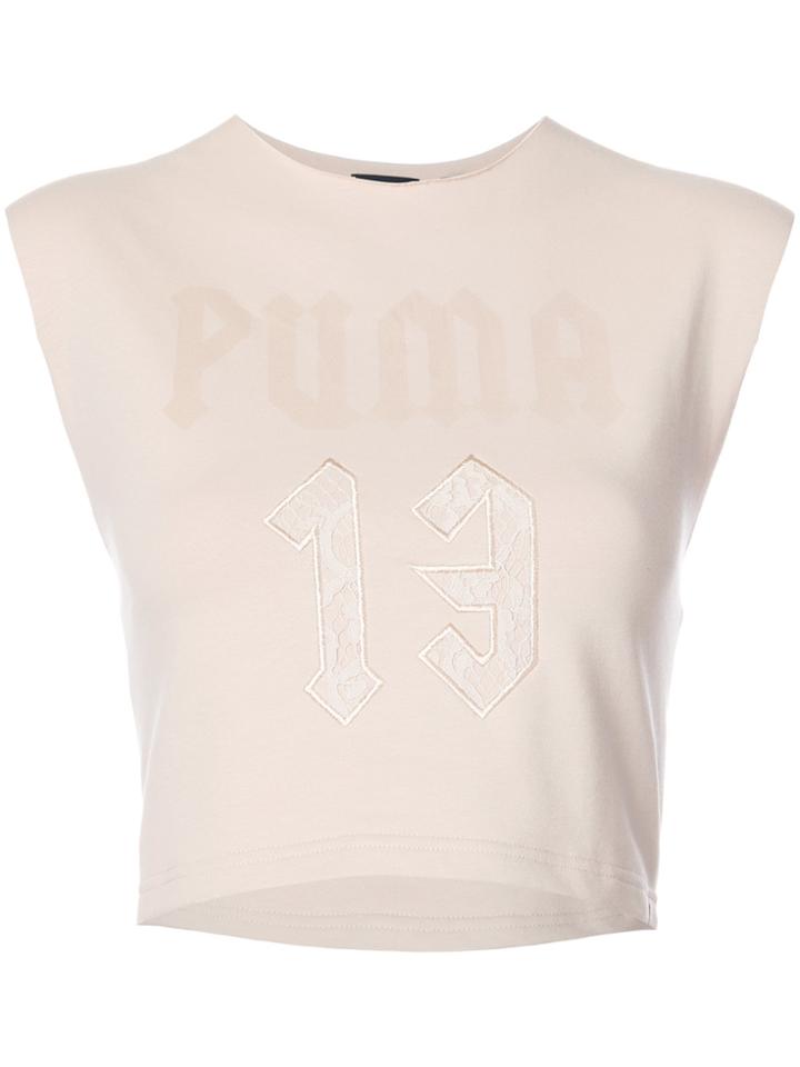 Fenty X Puma Cropped Logo Tank - Nude & Neutrals