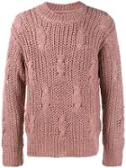 Maison Margiela Fisherman Knit Jumper, Men's, Size: Small, Pink/purple, Silk