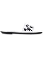 Miu Miu Star Print Sandals - Black