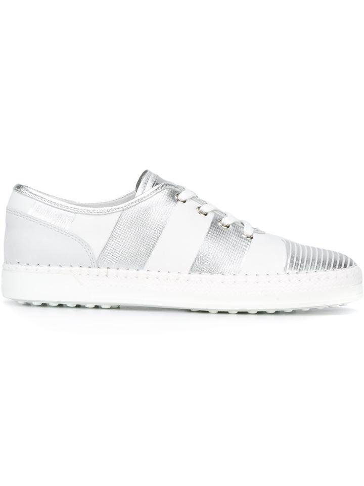 Tod's Striped Sneakers - White