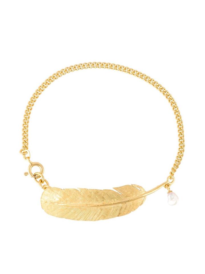 Wouters & Hendrix 'my Favourite' Feather And Pearl Bracelet