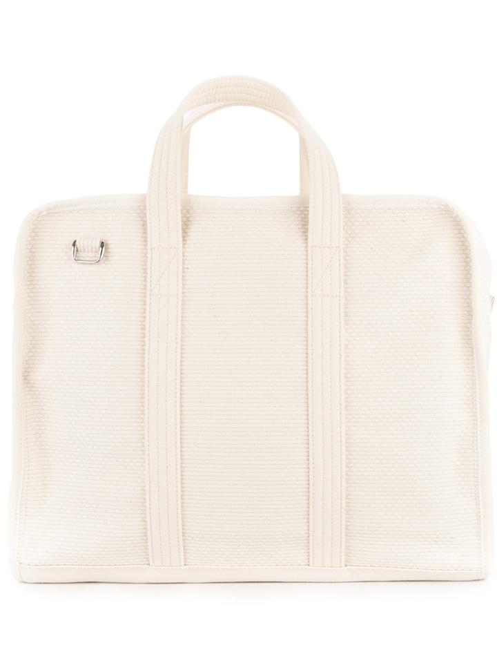 Cabas Weekender Medium Tote - White