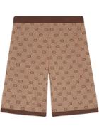 Gucci Gg Jacquard Knit Shorts - Neutrals
