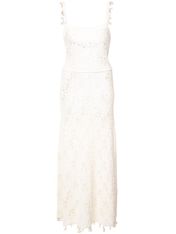 Sonia Rykiel Floral Cut-out Crochet Dress - White