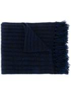 Mp Massimo Piombo Fringed Scarf - Blue