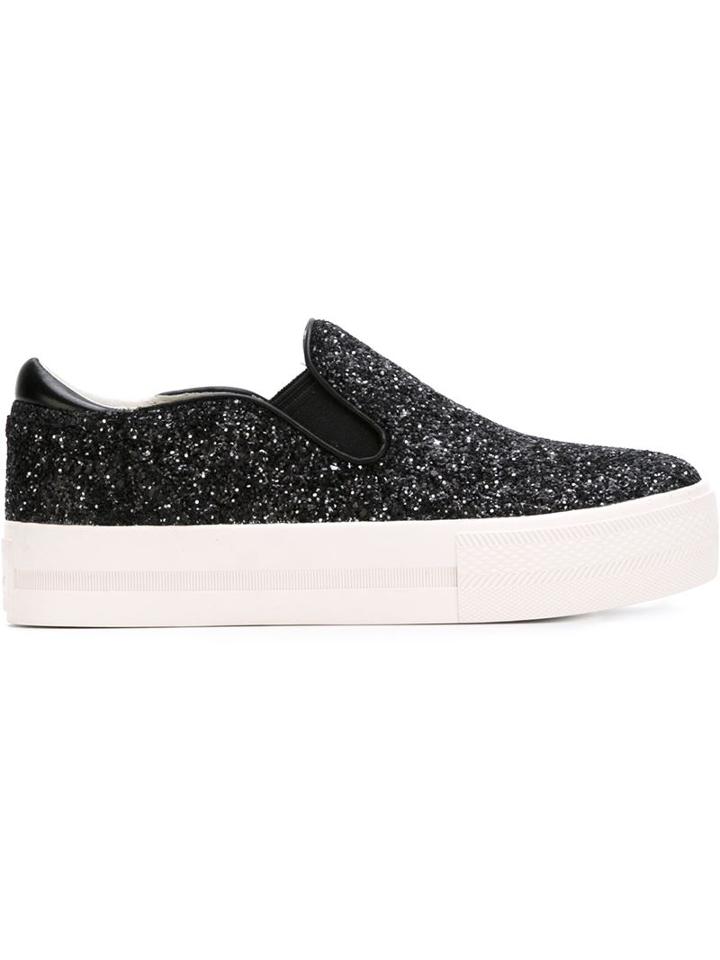 Ash Jungle Bisfiesta Slip-on Sneakers, Women's, Size: 40, Black, Leather/rubber/pvc