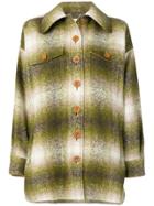 Chloé Blurred Stripe Coat - Green