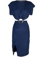 Haney Kerr Hoop Detail Dress - Blue