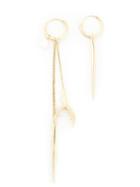 Wouters & Hendrix Gold 'spikes, Pearls And Claws' Set Of Earrings