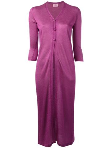 D'enia - Longline Cardigan - Women - Nylon/acetate/metallized Polyester - S, Women's, Pink/purple, Nylon/acetate/metallized Polyester