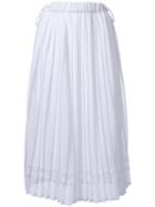 Muveil Pleated Midi Skirt, Women's, Size: 38, White, Polyester