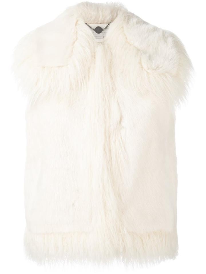 Stella Mccartney Faux Fur Gilet, Women's, Size: 40, Nude/neutrals, Cotton/modacrylic/viscose