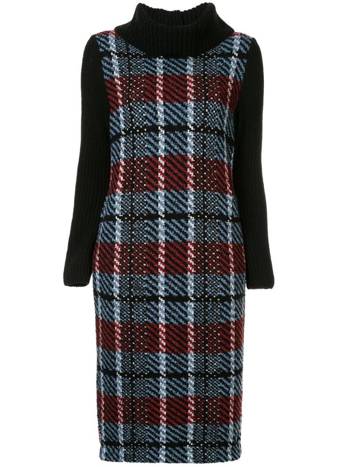 Coohem Check Tweed Jumper Dress - Multicolour