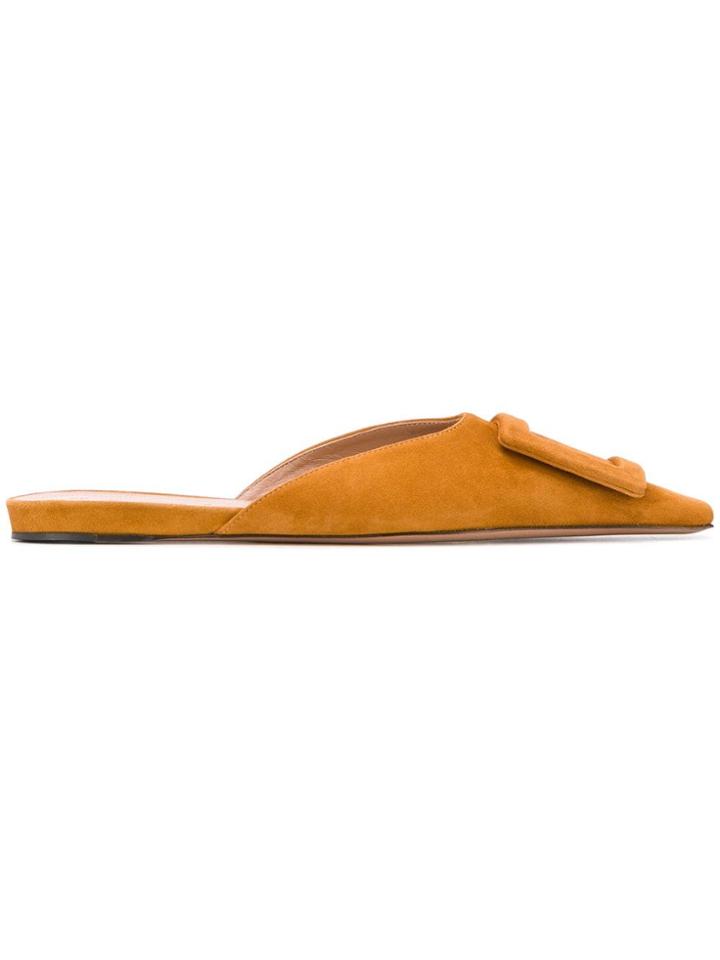 Marni Pointed Toe Mules - Brown